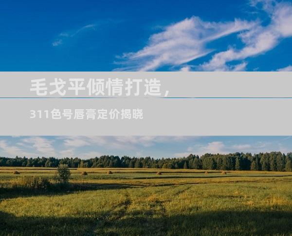 毛戈平倾情打造，311色号唇膏定价揭晓