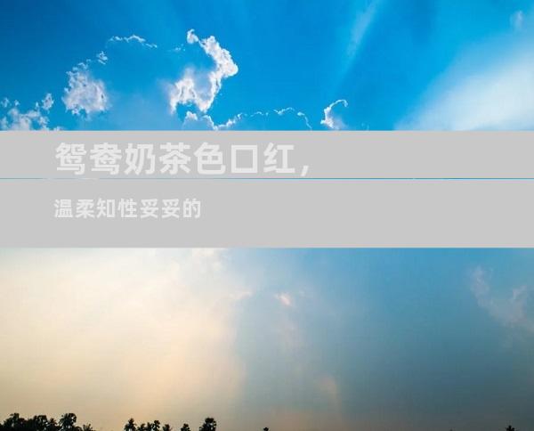 鸳鸯奶茶色口红，温柔知性妥妥的